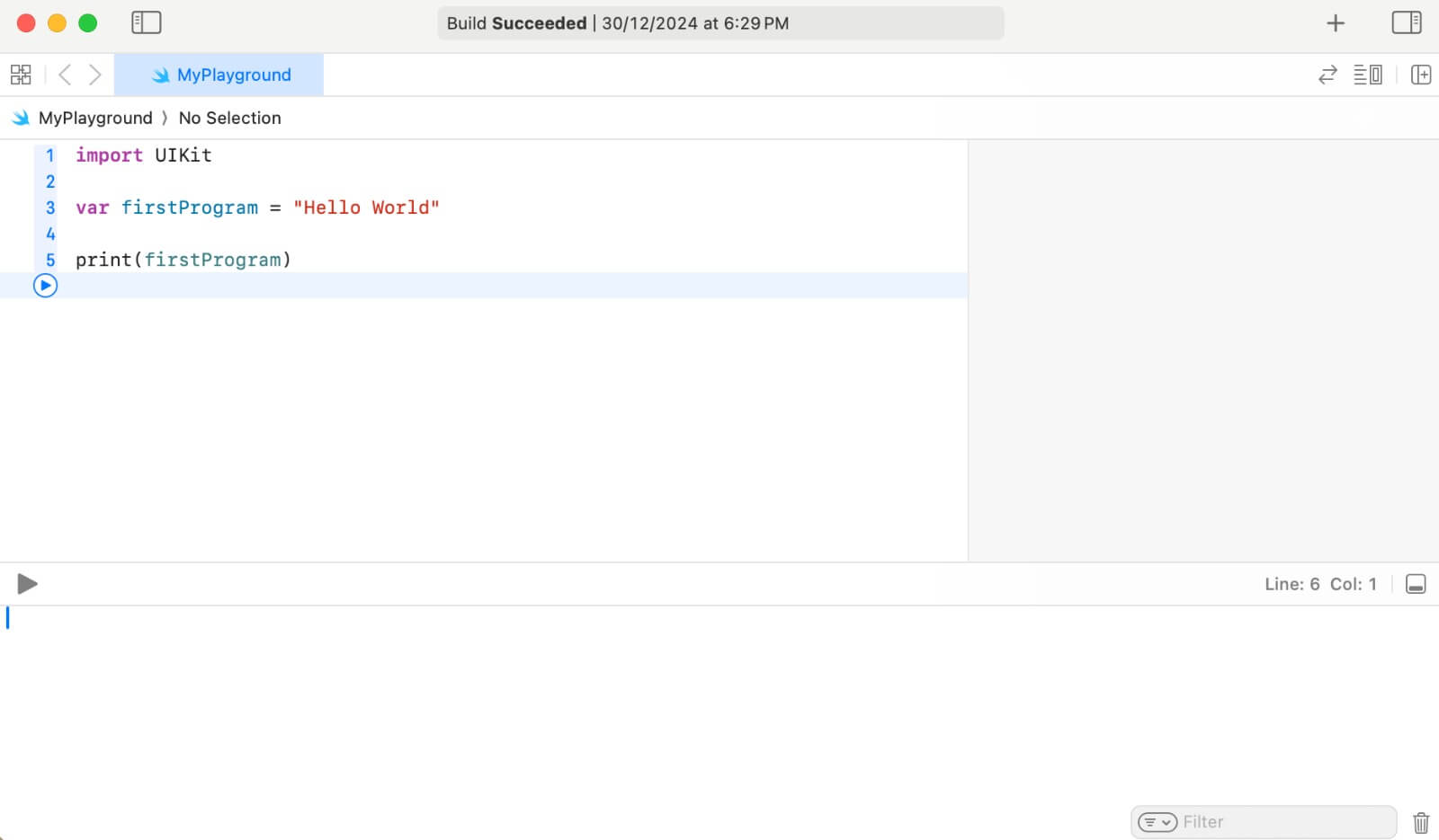 Writing Swift code in Xcode